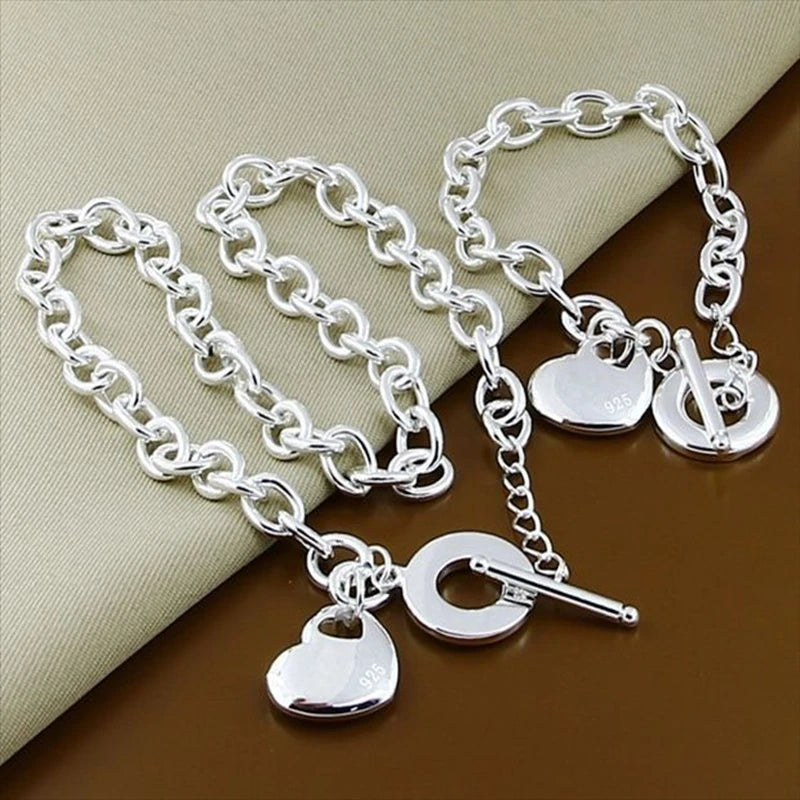 Heart Necklace Bracelet