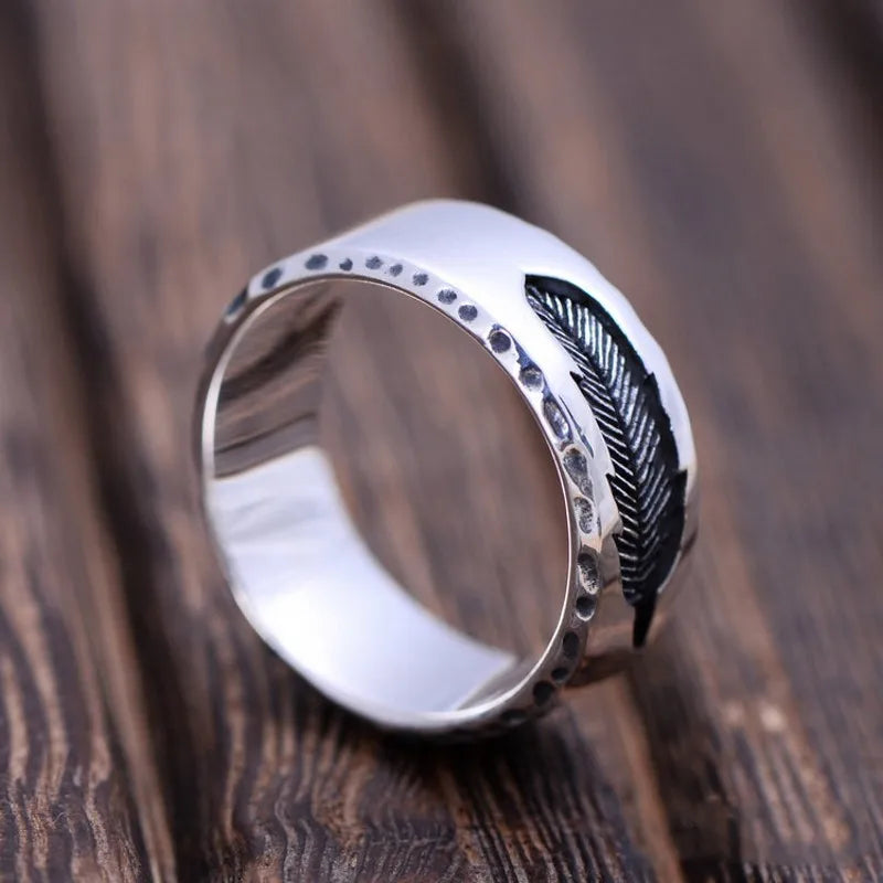 BOCAI S925 Sterling Silver Rings for Men