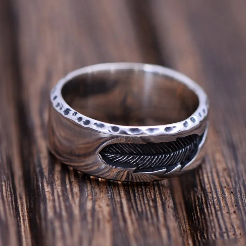 BOCAI S925 Sterling Silver Rings for Men