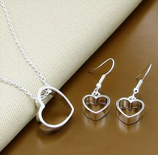 925 Sterling Silver Jewelry Moon Round Ball Necklace Earrings