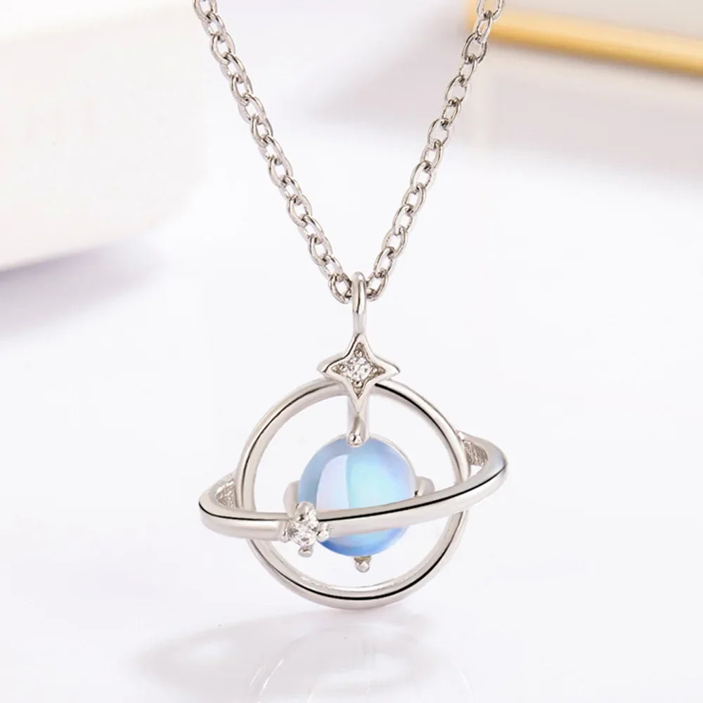 925 Sterling Silver Necklace Earrings Moonstone