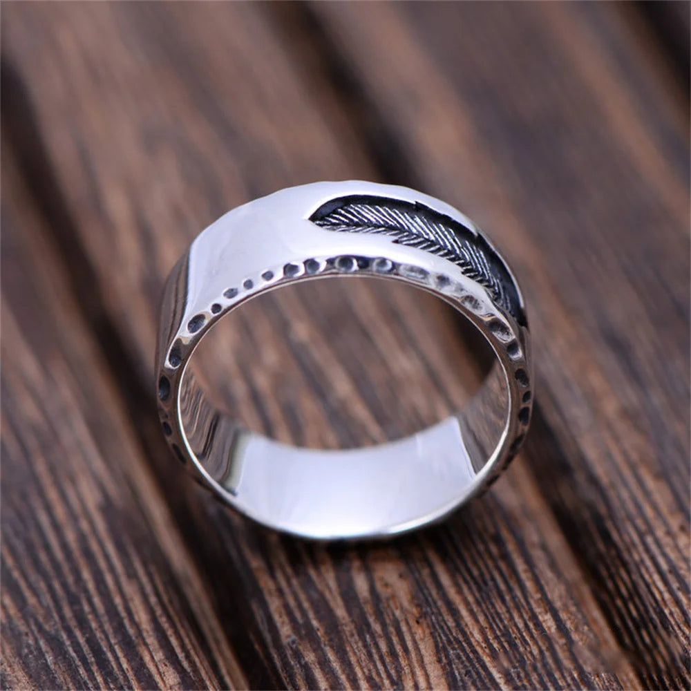 BOCAI S925 Sterling Silver Rings for Men