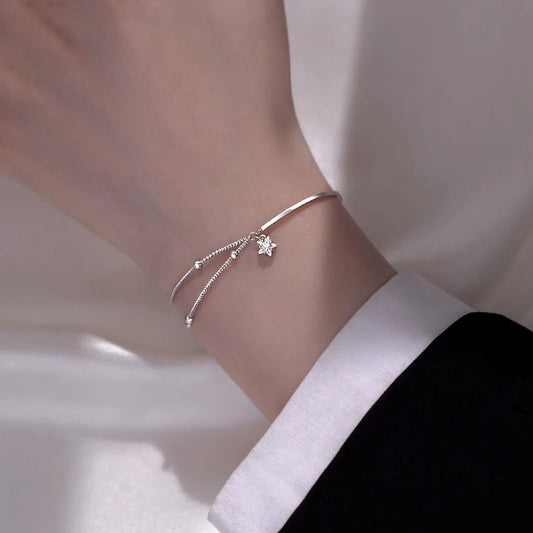 New Fashion 925 Sterling Silver Star Bracelet