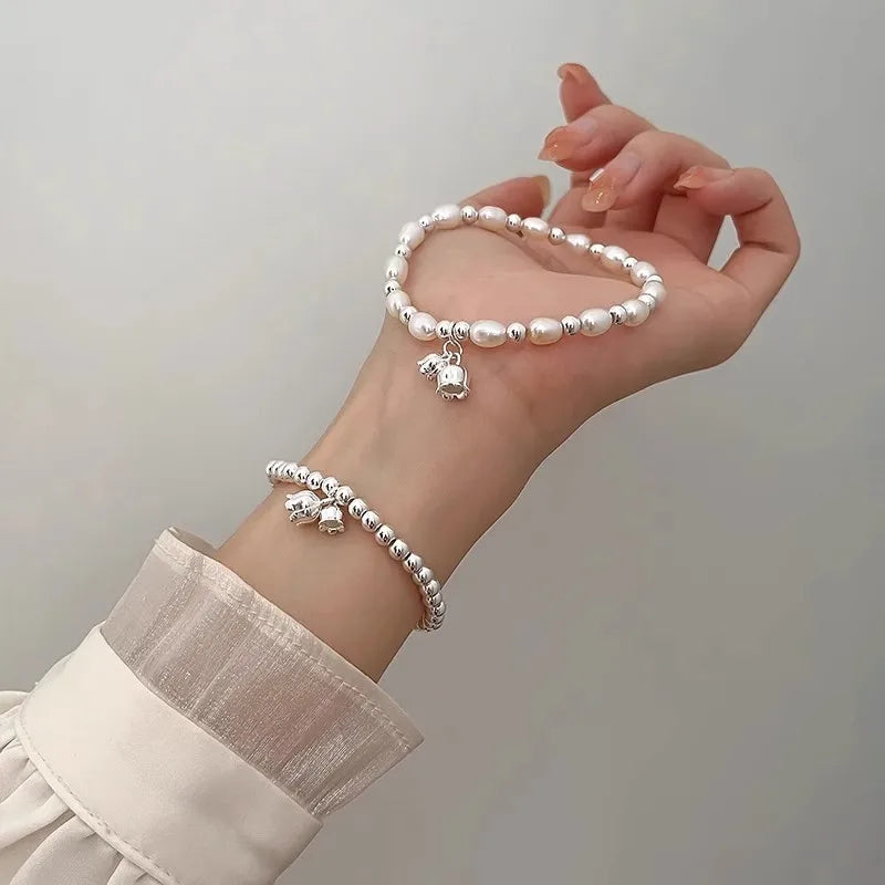 Popular 925 Sterling Silver Pearl Bracelet