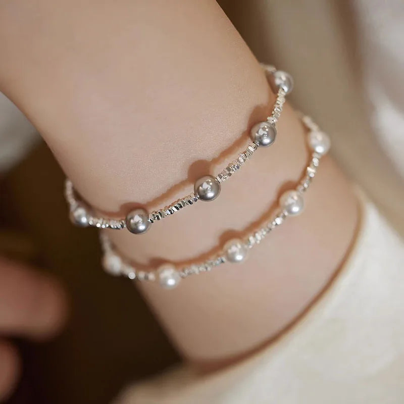 Popular 925 Sterling Silver Pearl Bracelet