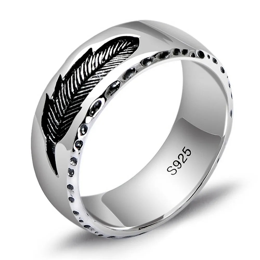 BOCAI S925 Sterling Silver Rings for Men