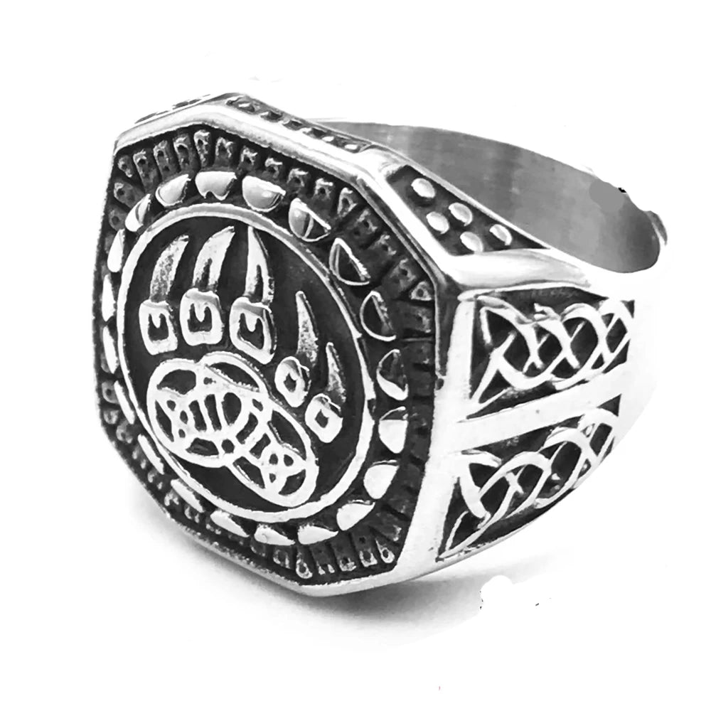 Nordic Celtics Knotwork Viking Tree of Life Yggdrasil Ring For Men