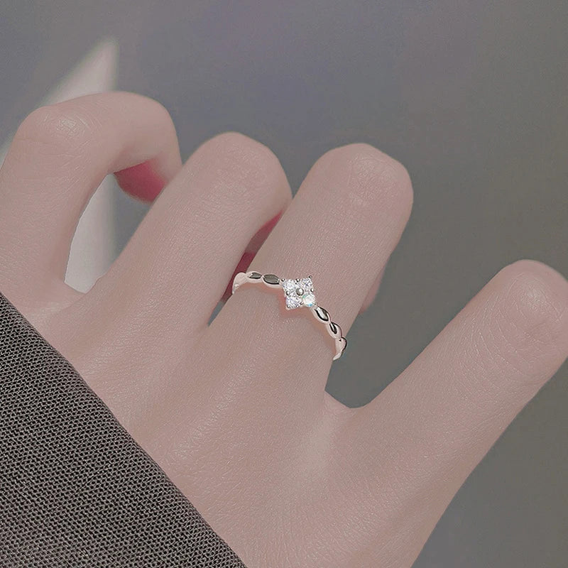 Fashion 925 Sterling Silver Zircon Ring