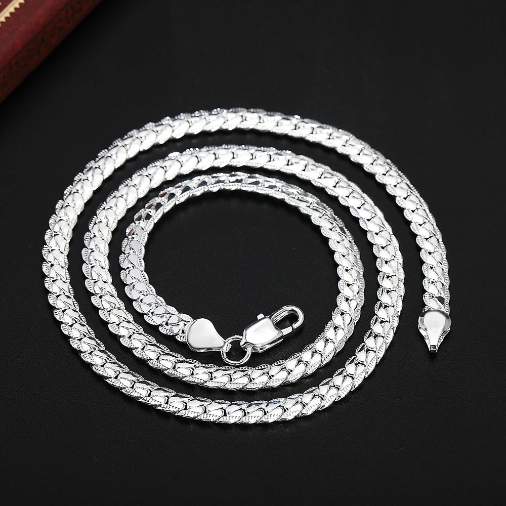 Fashion 925 Stamped Silver 6MM full  Bracelet