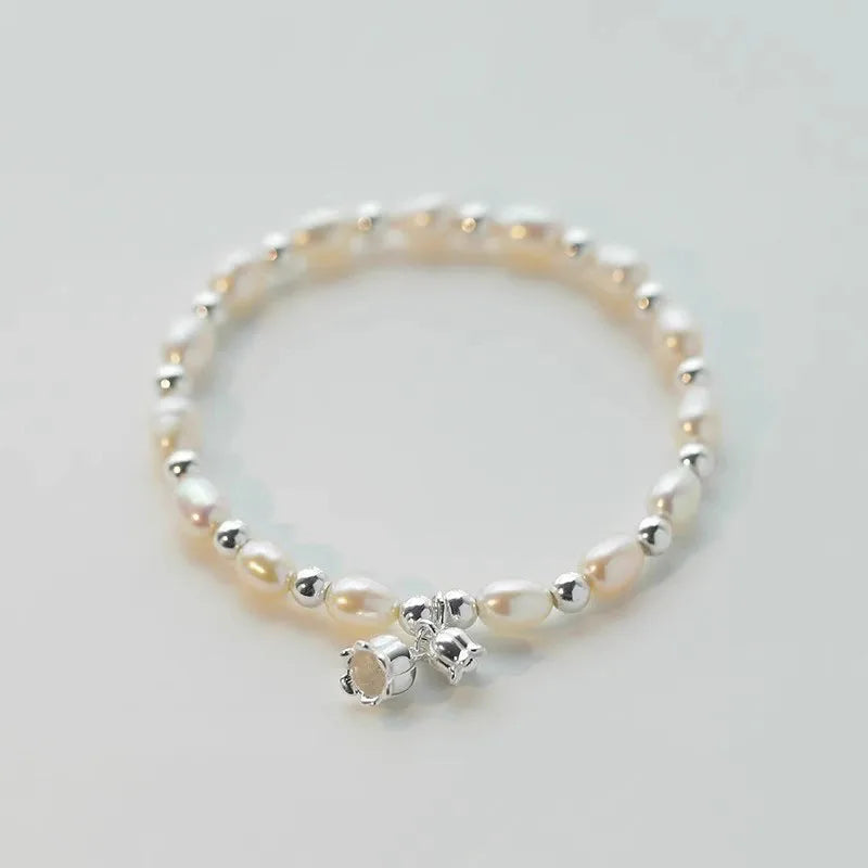 Popular 925 Sterling Silver Pearl Bracelet