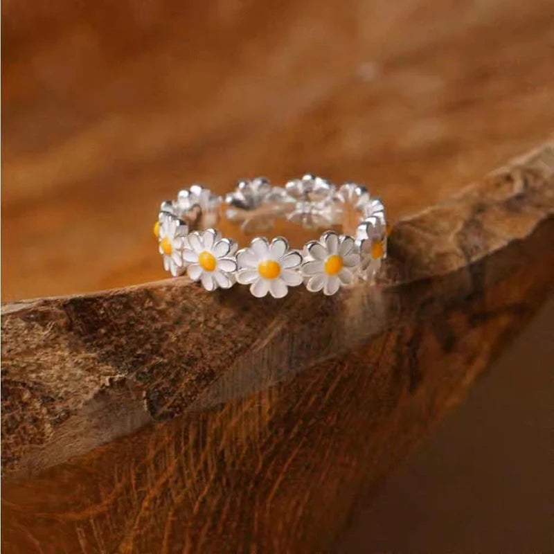 925 Sterling Silver Daisy Ring Women's