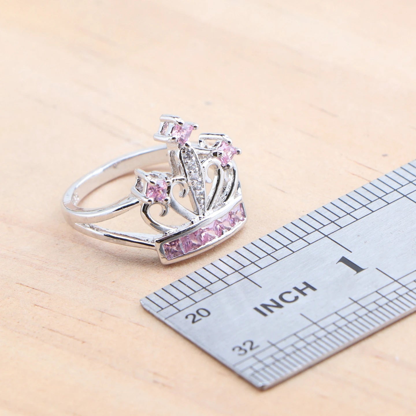 925 Silver Pink Zircon Jewelry