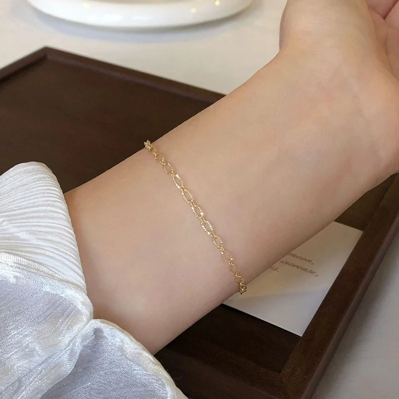 925 Sterling Silver Simple Style Charming Woman Bracelet