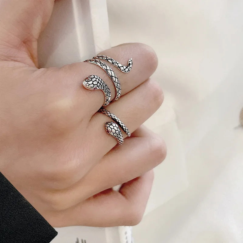 Popular 925 Sterling Silver Snake Shape Ring