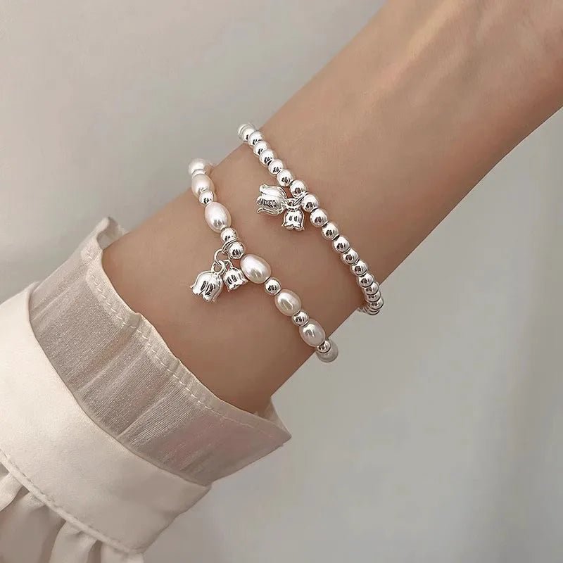 Popular 925 Sterling Silver Pearl Bracelet