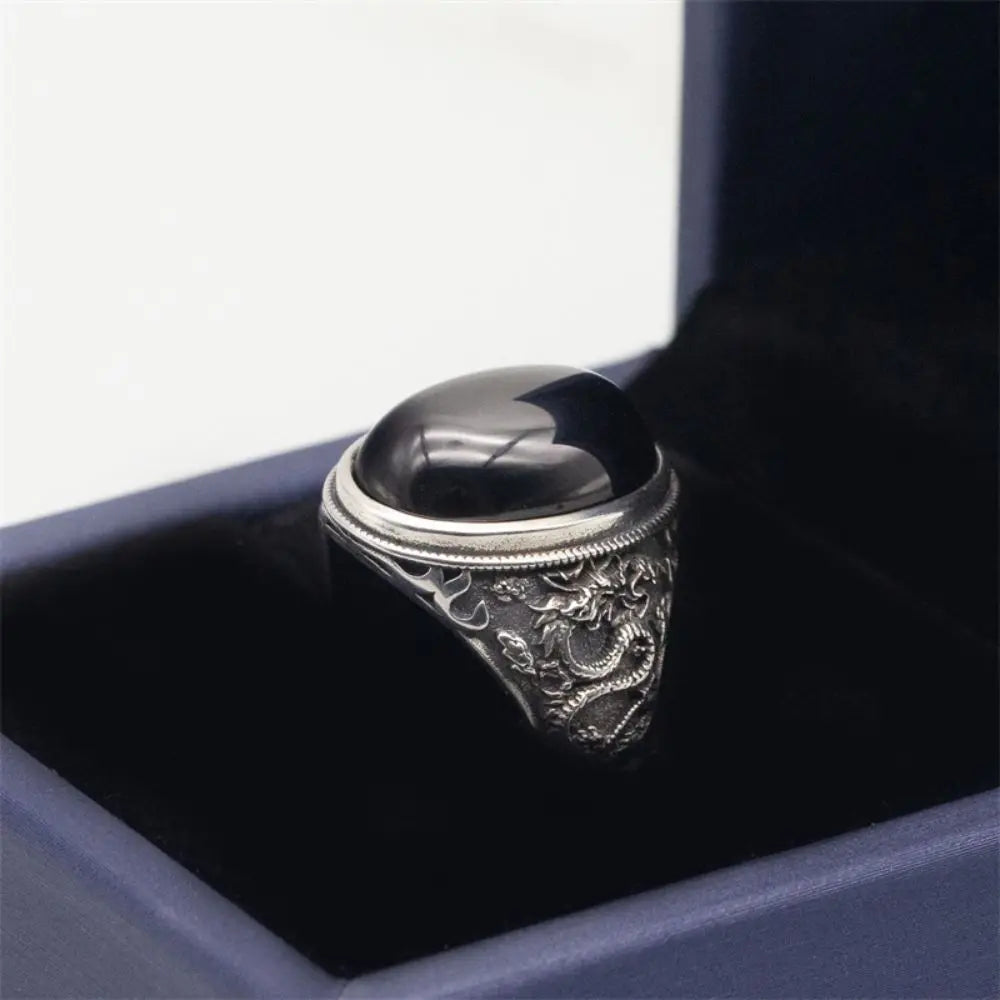 Real 925 Sterling Silver Male Ring Men
 for Men