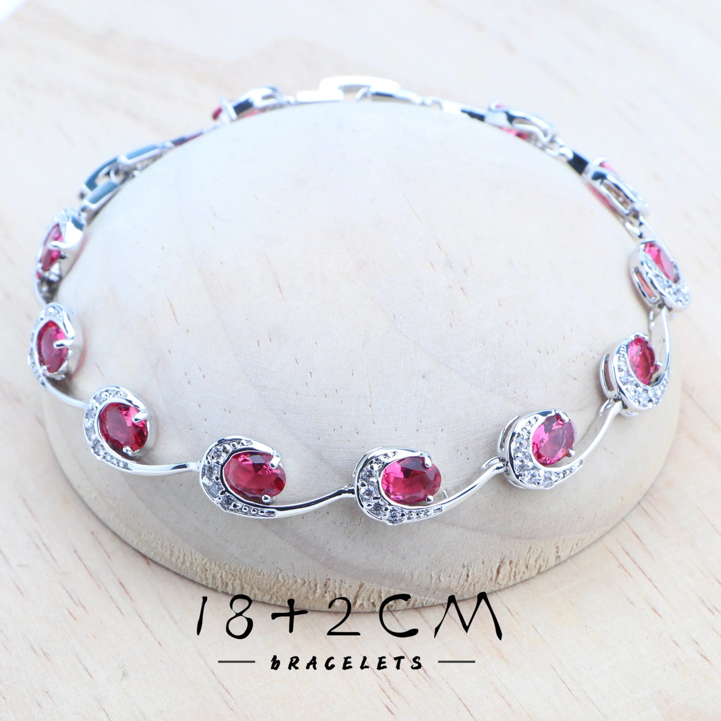 Red Zircon 925 Sterling Silver Jewelry