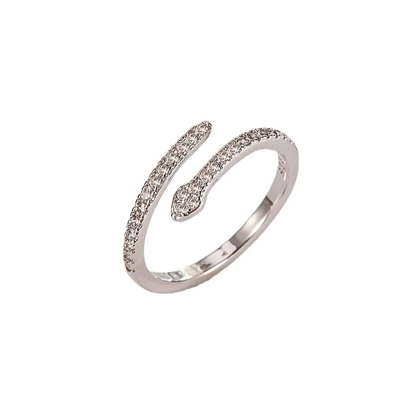 Fashion 925 Sterling Silver Snake Shape Ring