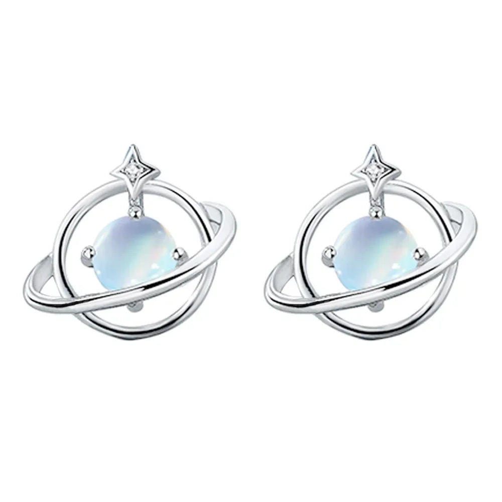 925 Sterling Silver Necklace Earrings Moonstone