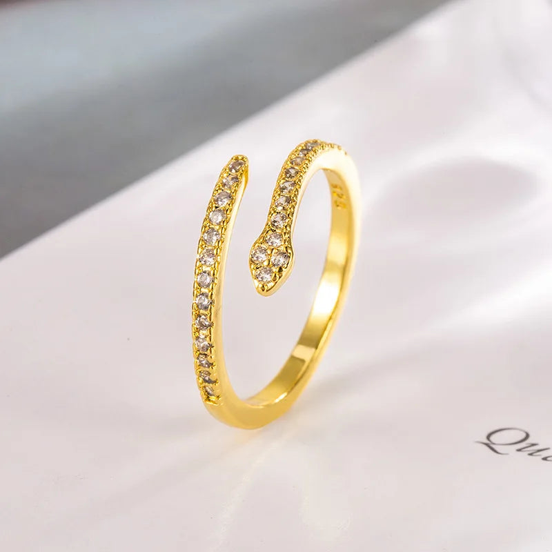 Fashion 925 Sterling Silver Snake Shape Ring