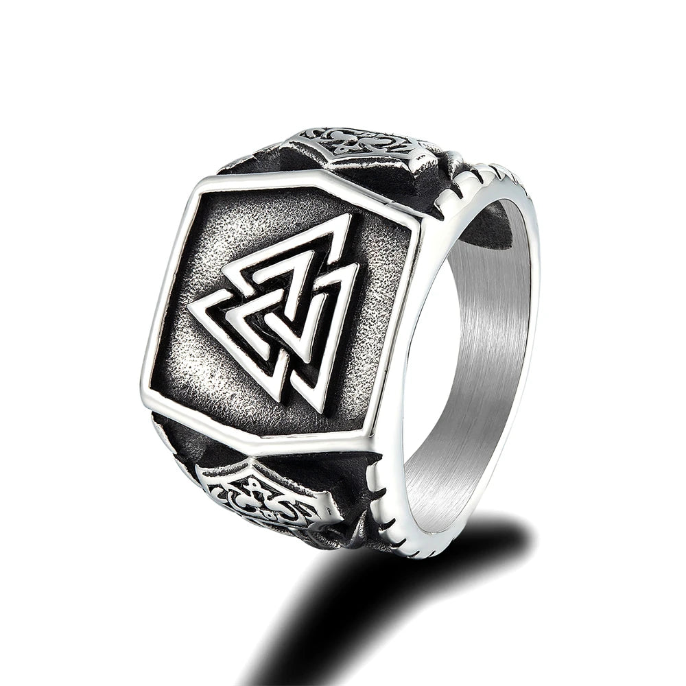 Nordic Celtics Knotwork Viking Tree of Life Yggdrasil Ring For Men