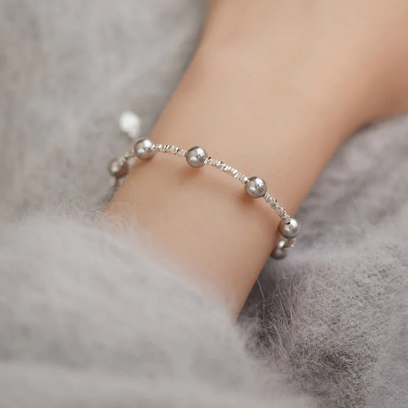 Popular 925 Sterling Silver Pearl Bracelet