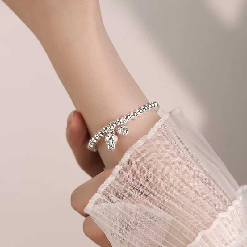 925 Sterling Silver Geometric Shape Bracelet