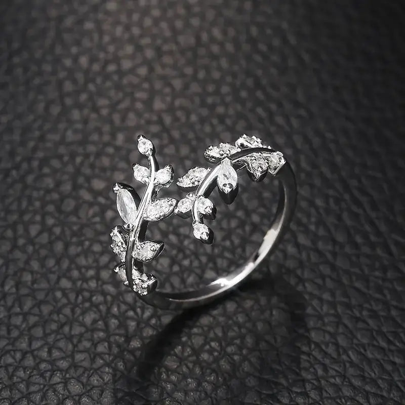 925 Sterling Silver Tree Branch Shape Ring