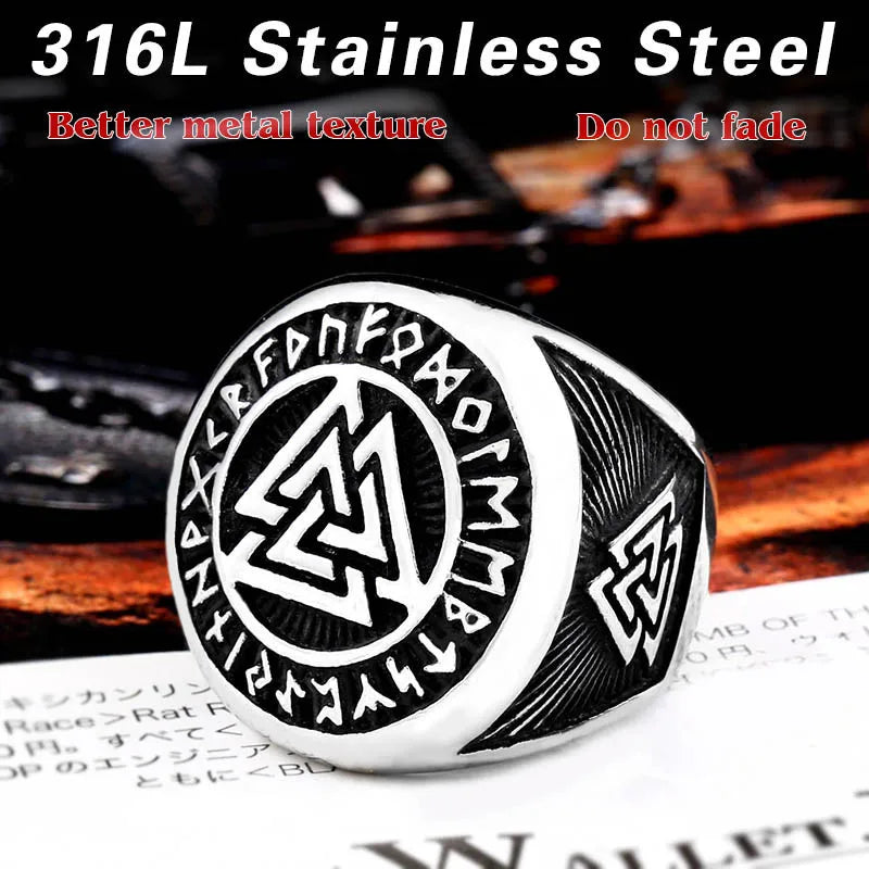 Nordic Celtics Knotwork Viking Tree of Life Yggdrasil Ring For Men