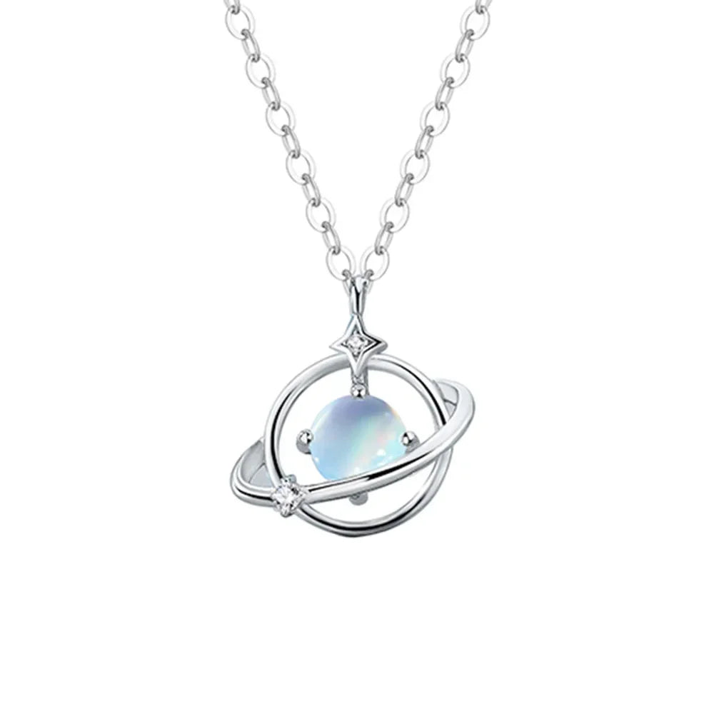 925 Sterling Silver Necklace Earrings Moonstone