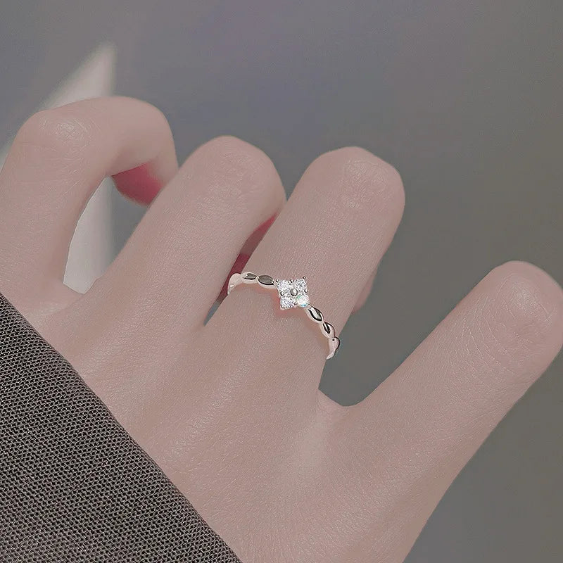 Fashion 925 Sterling Silver Zircon Ring