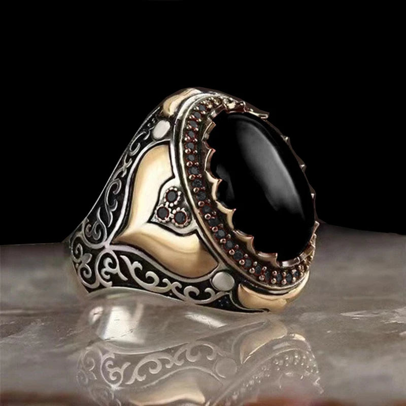 Trendy Handmade Middle East Arabic Turkish Signet Rings for Men