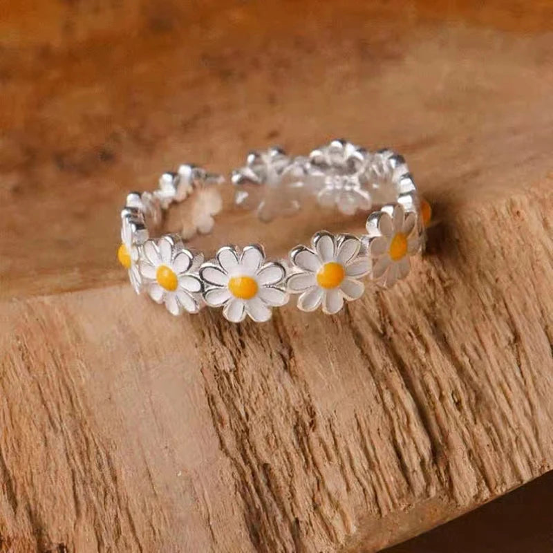 925 Sterling Silver Daisy Ring Women's