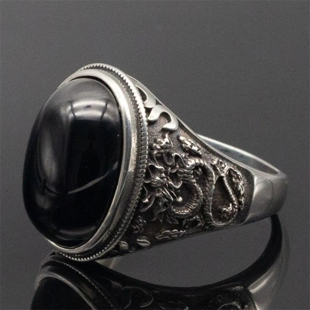 Real 925 Sterling Silver Male Ring Men
 for Men