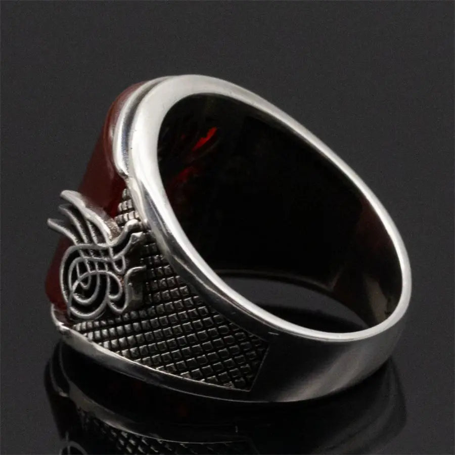 Wholesale Real 925 Sterling Silver Male Ring Vintage Turkish