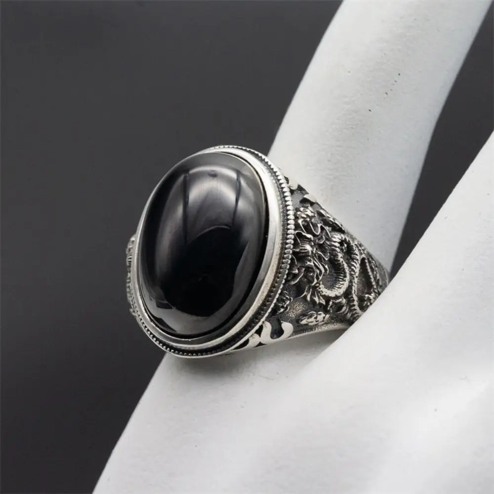 Real 925 Sterling Silver Male Ring Men
 for Men