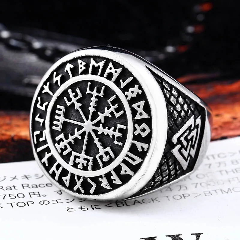 Nordic Celtics Knotwork Viking Tree of Life Yggdrasil Ring For Men