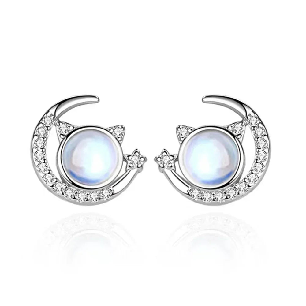 925 Sterling Silver Star Opal Pendant Necklace Earrings