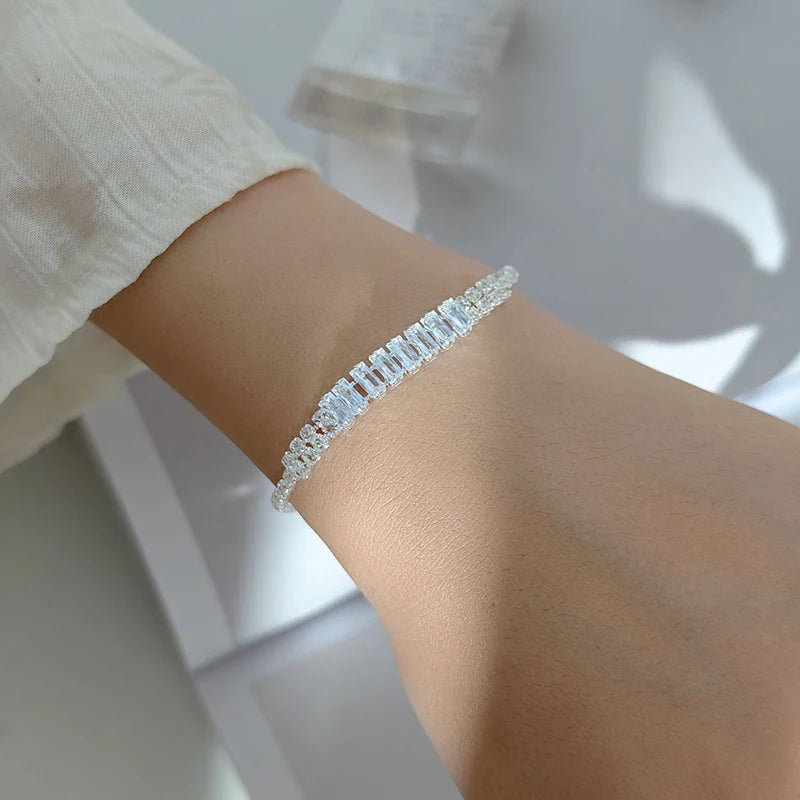 Fashion 925 Sterling Silver Simple Style Bracelet