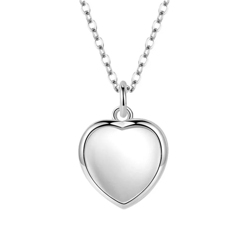 925 Sterling Silver Love Shape Necklace Ring Ear